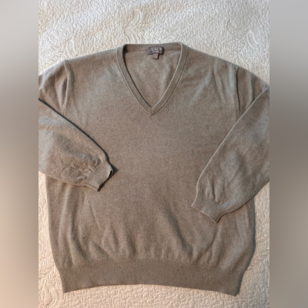 J.Crew Cashmere Sweater in Soft Tan